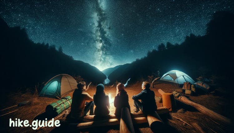 watching the night sky in camp