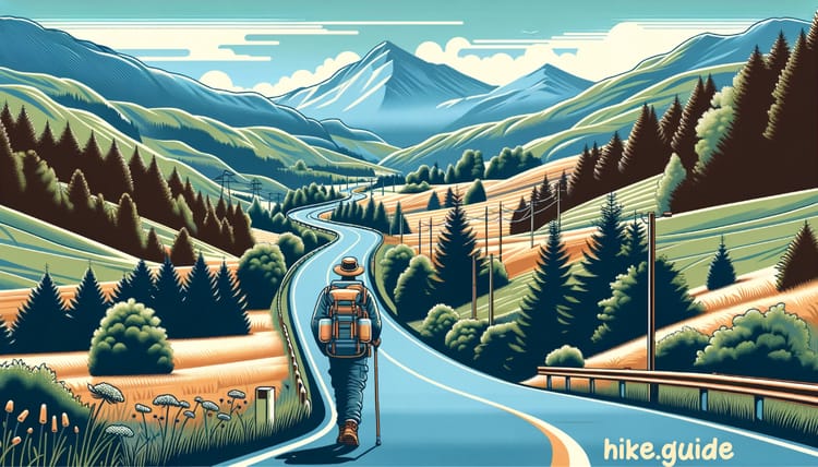 hiker roadwalking