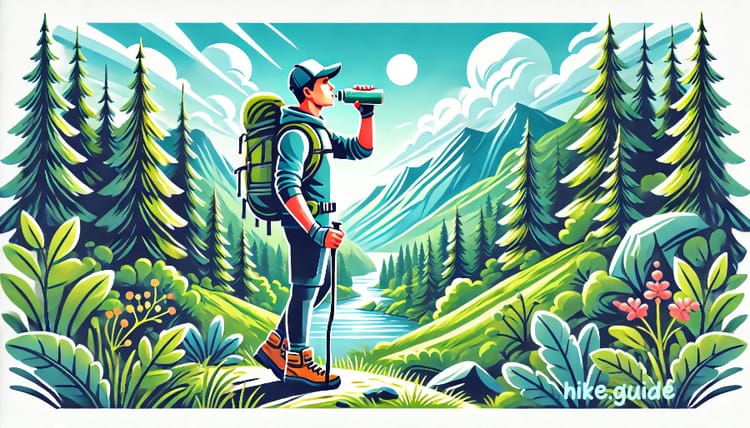 hiker drinking water enhancer